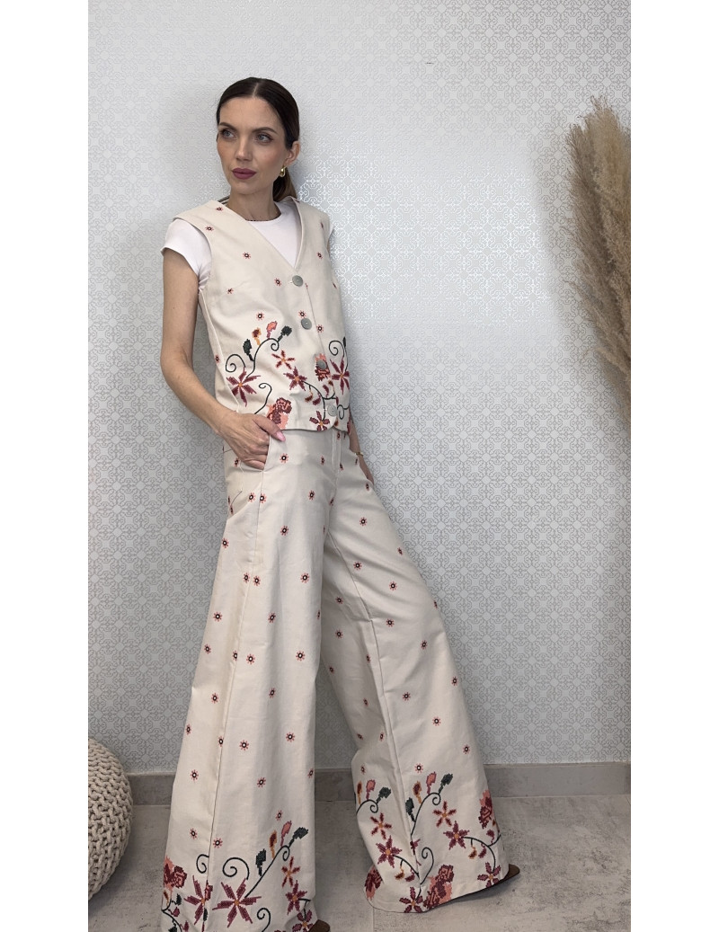 Nohavice Ivory Bloom